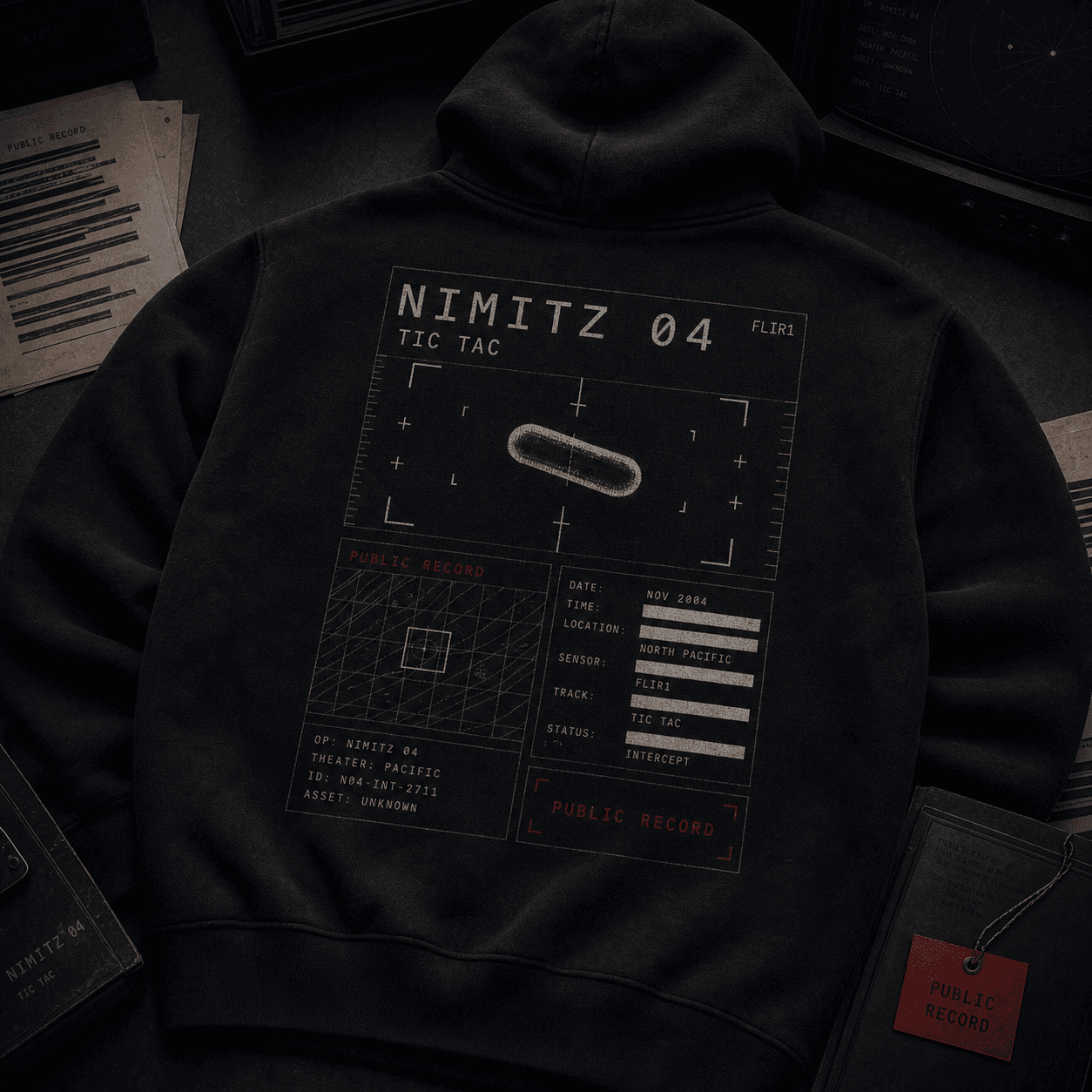 Nimitz 2004 Intercept Hoodie print detail