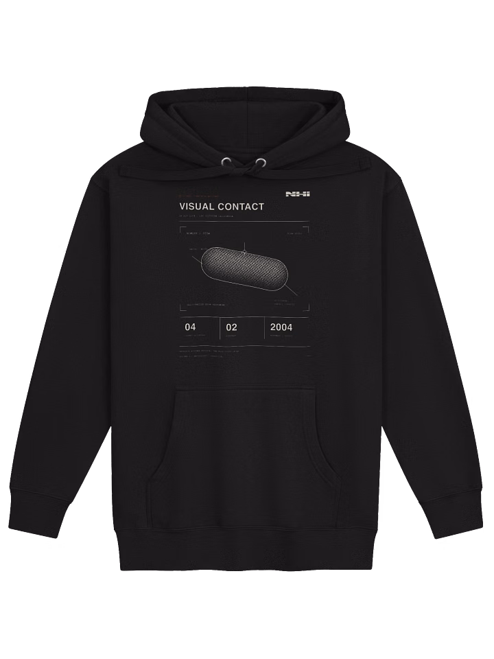 Nimitz Visual Contact Hoodie, front graphic — Fourthwall digital preview