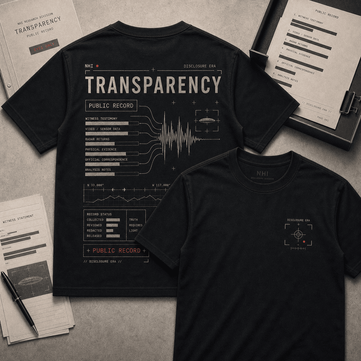 NHI Transparency Tee mockup